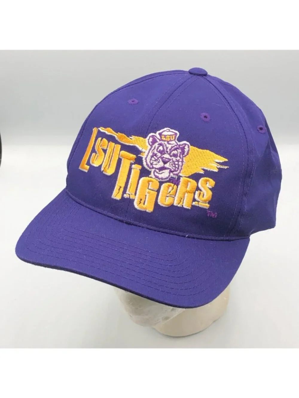 LSU Tigers Louisiana State University Annco Purple Emboirdered Snapback Hat NCAA